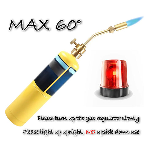 Propane Torch Head With Manual Start Brass Nozzle For Soldering, Welding, Brazing, Thawing And Cooking, Torch Only, Pro Grade Ignite, Easy Flame Adjustment, Durable Brass Construction For Home Diy Projects
