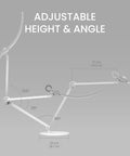 Adjustable arm design of Ultrawide Desk Lamp With Eye Care Tech For Your Home Office Reading And Crafting Setup