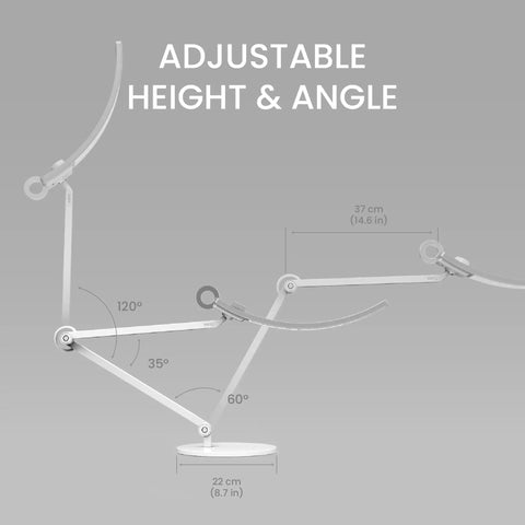 Adjustable arm design of Ultrawide Desk Lamp With Eye Care Tech For Your Home Office Reading And Crafting Setup