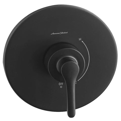 Studio S Shower Trim Kit With Cartridge Matte Black For A Smooth, Steady Temperature Upgrade - front view showing handle design