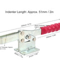 GH-203-P Vertical Handle Clamp With 499.4 Lbs Clamping Force For Carpentry And Welding, Beefy Weld Clamp For Fittings And Test Runs, Delivers Secure Grip And Stable Hold, red handle with size markings