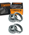 Timken Front Outer Wheel Bearing And Race Set 2 Pack For Ford Ranger 1983 Through 2011 Go To Replacement With Genuine Timken Parts And Hardware Included For Easy Installation, showing two bearings and races with packaging.