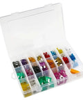220 Piece Assorted Auto Blade Fuse Kit For Cars Trucks And SUVs With Clips Includes Mini And Standard Fuses 2 To 35 Amp Set