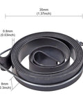Premium Drill Press Return Spring Pack Of Two 26 Inch Chrome Quill Rebound Coil displaying 35mm OD and 8mm gauge hook mount.