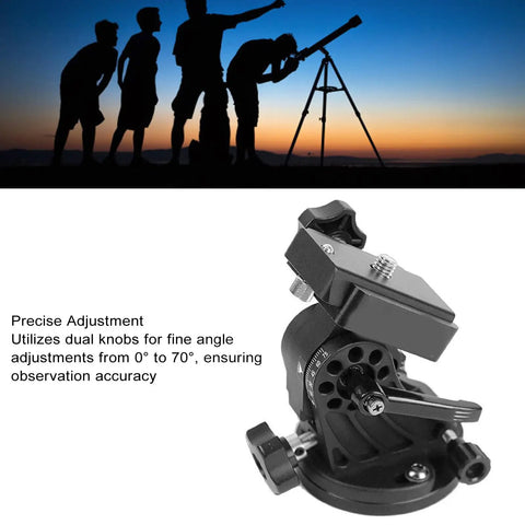 Pro Grade Aluminum Equatorial Telescope Mount With 0 To 70 Degree Tilt Wedge Latitude Base, silhouette of people stargazing