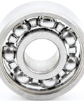 Heavy Duty 100 Pack 608 Open Deep Groove Radial Ball Bearing 8Mm X 22Mm X 7Mm front view showing smooth steel design.