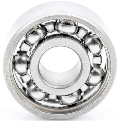 Heavy Duty 100 Pack 608 Open Deep Groove Radial Ball Bearing 8Mm X 22Mm X 7Mm front view showing smooth steel design.