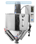 Heavy Duty Horizontal Heating Mixing Filler Machine, Runs Like A Champ For Thick Pastes And Rich Liquids, No Sweat Pneumatic Dispenser with large motor and stainless steel mixing hopper.