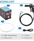 High Voltage Ionizing Air Gun Upgraded 7KV Handheld Anti Static Ionizer package with generator, air gun, hose, power cord