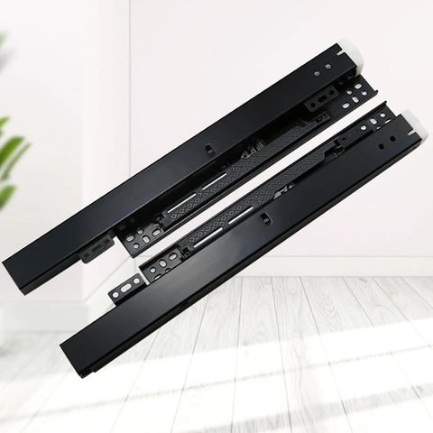 Beefed Up Heavy Duty Undermount Drawer Slides 12 Inch Pair Concealed Bottom Mount Tracks Cold Rolled Steel Black Galvanized