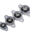 4 Pack Zinc Alloy Pillow Block Bearings Self Aligning Flange Mount Units KFL08 KP08 KP001 KFL000 For Heavy Duty Machinery Shaft Setup Secure Smooth Rotational Movement Tough Hardware That Nails Job Needs Like Bad Boys Rock Solid Workhorse, 10mm shaft bearings