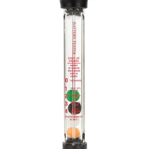 Pro Grade Battery Hydrometer Tester With Floating Disc Specific Gravity Readout For Cars And Golf Carts 16.25 Inch Auto Battery Tester Easy To Read State Of Charge Gauge For Quick Battery Maintenance