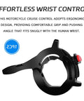 Motorcycle Cruise Control With Adjustable Throttle Lock ergonomic design for comfortable grip, black ABS material, for wrist control