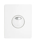 Skate Actuation Plate White For Dual Flush Toilets, ABS Cover, Scratch Resistant StarLight Finish, circular button design