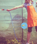 Person using Four Pack Garden Hose Repair Kit With Stainless Clamp For Three Quarter Inch To Five Eighths Inch Hoses Brass Connectors