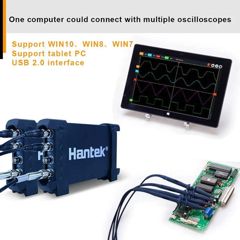 Four Channel Digital Automotive Oscilloscope With 1GSaS Real Time Sampling And 250MHz Bandwidth connected to a PC