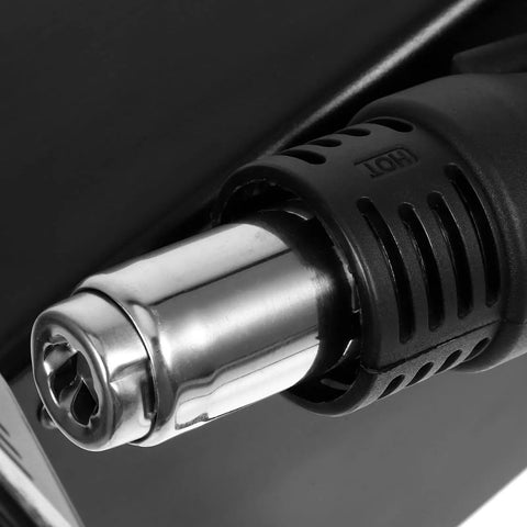Close-up of the nozzle of the Digital Soldering Iron Station 700W Max With Hot Air Rework Quick Heating Precise Temperature Control