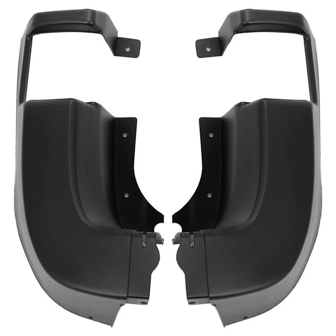 Upgrade Your 2015‑2024 Ford Transit Passenger Van With This Awesome Rear Bumper Cover And Side End Cap Protection Kit. Super Durable Stuff Fits Every 150, 250, Or 350 Model Perfectly For A Snazzy Look Plus Extra Safety With Reflector Included. black ABS rear bumper cover and side end caps for Ford Transit 150 250 350