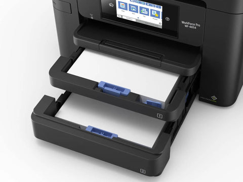 Wireless Color All In One Inkjet Printer With PrecisionCore Heat Free Tech And Instant Dry Pigment Ink showing paper trays.