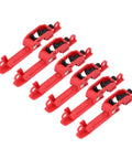 Six Piece Circuit Breaker Lockout Tool Kit With Serrated Jaws For Electrical Safety Lockout Tagout System displayed on white background