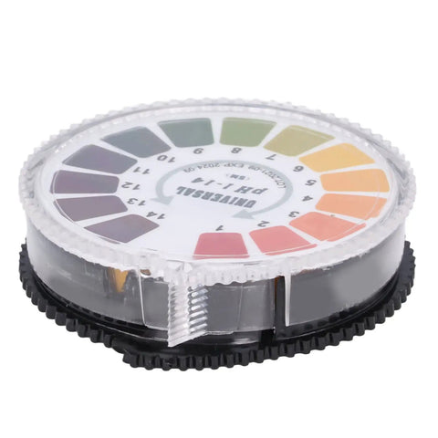 Full Range 0 to 14 pH Test Strips Litmus Paper for Cosmetics, Food, Water, Saliva and Aqueous Solutions With Color Chart Reel