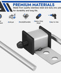 Beefy Heavy Duty Stainless Steel Exhaust Hanger Rods, 3/8 Inch By 10 Inch, Weld-On Design, with durability features, 4 pack