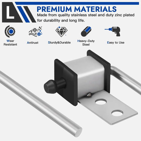 Beefy Heavy Duty Stainless Steel Exhaust Hanger Rods, 3/8 Inch By 10 Inch, Weld-On Design, with durability features, 4 pack