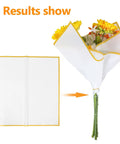 Waterproof Matte Flower Bouquet Wrapping Paper Set 60 Sheets showing sheet and wrapped bouquet with moisture protection