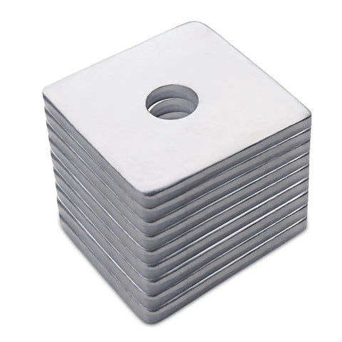 Stack of Galvanized Beefy Heavy Duty Square Washers 1/2 x 2 x 2 x 3/16 Inch Pack of 50 Durable Plate Fasteners