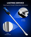 14.5 Inch Tire Spoon Kit With 20-Piece Tire Changing Tools Featuring Durable Cr-V Steel and Sleek Chrome Finish