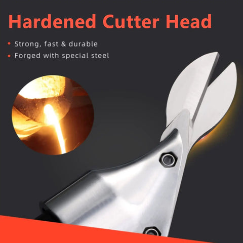 Heavy Duty Pneumatic Metal Shear Cutter With Boss Level Ergonomic Rubber Grip Air Powered Scissor Snips That Cuts Like Butter Iron Aluminum And Stainless Steel