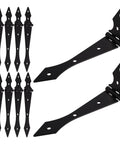 Black Iron Fence Gate Hinges 10 Pack Heavy Duty Bearing Hinges For Big Gates Rugged Decorative Garden Fence Hardware
