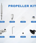 Drive Shaft With Propeller Universal Joint For RC Boats And Submarines, 100mm Long Shaft, 50mm Sleeve, 36mm Prop Diameter