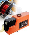 No Sweat 3D Filament Extruder Machine, Desktop Plastic Shredder And Melter with red filament spool and control panel.