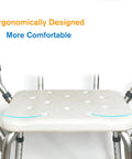 Heavy Duty Adjustable Shower Chair With Padded Armrests And Backrest For Inside Shower Bath Stool Safe Bariatric Shower Seat