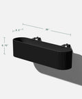 Badass Weatherproof Railing Planter Box With Secure Mounting Bracket, 36x8.5 inches, round balcony container for outdoor use.