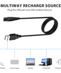 Universal Water Flosser Charger For All The Big Brand Names Works With Nicwell, Fairywill, Aquasonic USB-A cable displayed with devices