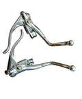 Pair Universal 22 Point 2mm Aluminum Dual Safety Brake Levers for Drop Bar Road Bikes lightweight vintage style hand brakes