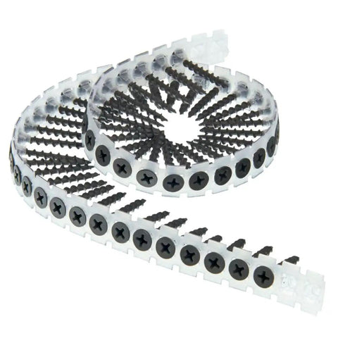 Spiral of Pro Grade DuraSpin No 6 By One And One Quarter Inch Collated Drywall To Wood Screws for auto-feed use
