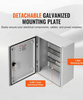 Heavy Duty Fiberglass Electrical Enclosure Box 12X10X6 Inch IP65 Waterproof And Dustproof Outdoor Junction Cabinet with galvanized mounting plate.