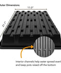 Extra Tough No Holes Seed Starting Trays 5 Pack Built To Last Durable BPA Free Plastic Nursery Flats with channel design