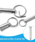 2 Pack 304 Stainless Steel Clevis Pins 40 X 12 Mm Flat Head With 4.2 Mm Hole For Hitch Pin Lock Link And Hinge Systems