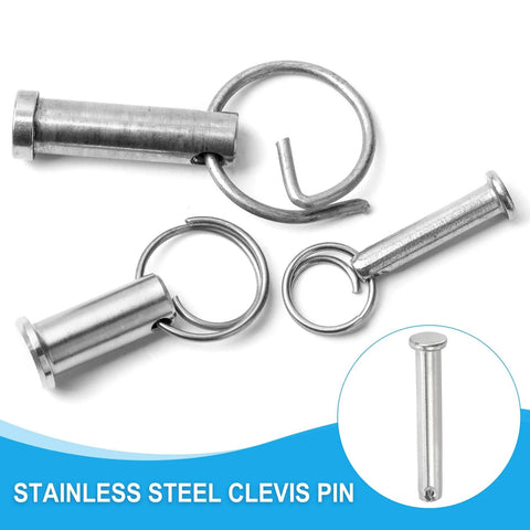 2 Pack 304 Stainless Steel Clevis Pins 40 X 12 Mm Flat Head With 4.2 Mm Hole For Hitch Pin Lock Link And Hinge Systems