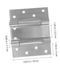 HOMSFOU pair of double-opening spring hinges in stainless steel with mounting holes for self-closing storm doors