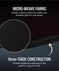 Close-up of MM350 PRO Extended XL Spill Proof Cloth Gaming Mouse Pad showing micro-weave fabric and 6mm-thick construction.