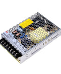 Heavy Duty 24V 150W Switching Power Supply Pushing A Solid 6.5 Amps Low Profile Chassis visible with metal casing and vented design.