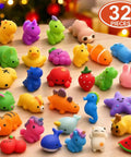 Premium Total Knockout 32 Pack Mochi Squishy Toys Kawaii Animals assortment in various colors and shapes, ideal for stress relief toys.