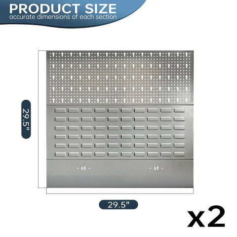 Dimensions of Heavy Duty Freestanding Garage Workbench And Steel Storage Rig Includes Tool Cabinets Panels Hooks Lockers Filing Unit Wardrobe.