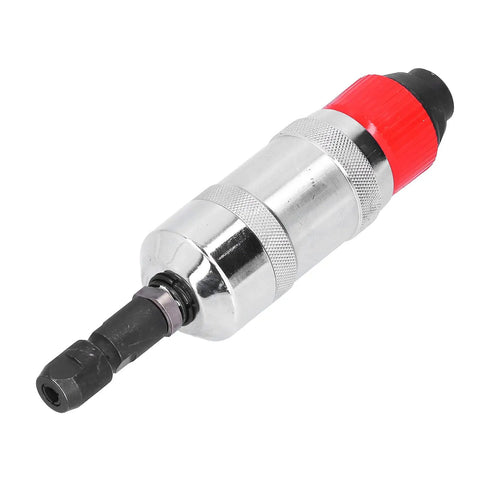 Straight Up Heavy Duty Air Die Grinder With Alloy Steel Housing And Precision Matched Motor Assembly Running Smooth As Butter And Kicking Serious Grinding Power side view of air die grinder with red accents