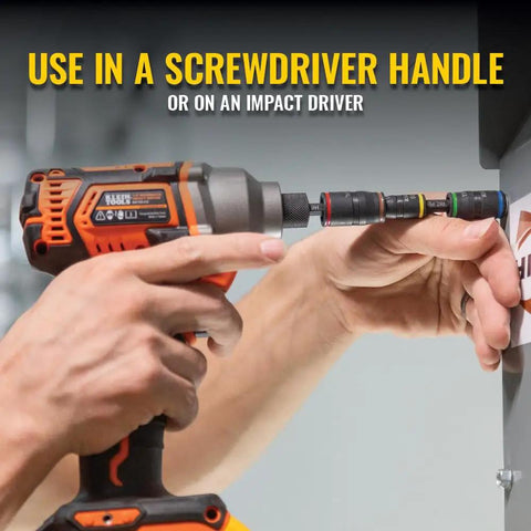Impact Driver Socket Set With Flip Socket And Handle in use for home project, showcasing quick bit changes.